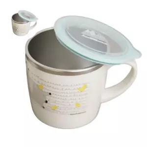 캐릭터 뚜껑 스텐컵 손잡이 이유식 물컵 유아 250ml