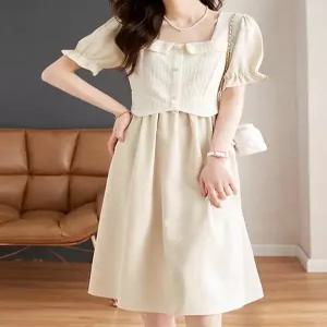 [비바로그][비바로그] 해미 스퀘어넥 투피스형 원피스