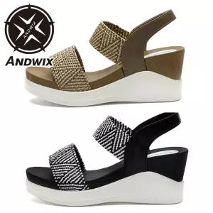 여성샌들 국산 뱀부스타일 통굽 여성 웨지힐