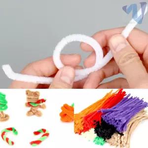 미술 공예 모루 철사 인형 만들기 재료 흰색 30cm 100개입