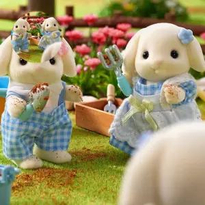 실바니안 패밀리 플로라토끼 남매의 꽃가꾸기 인형 피규어 장난감