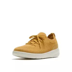 핏플랍 여성 슈퍼-Q 니트 슬립-온 레이스드 스니커즈 - 터메릭 FT61K2N02E 289312