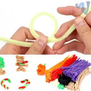 미술 공예 모루 철사 인형 만들기 재료 연두색 30cm 100개입