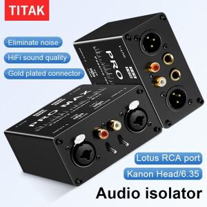 1개 듀얼 채널 6.5 XLR 믹서 오디오 아이솔레이터 전류 소음 마이크 공통 접지 필터