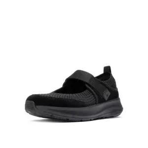 핏플랍 여성 F-모드 플로우 니트스웨이드 메리 제인 슈즈 - 올 블랙 FT61K2N145 289292