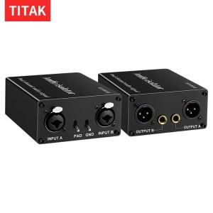 2채널 XLR 오디오 절연기 노이즈 감소 필터 전류 제거 6.5 믹서 듀얼