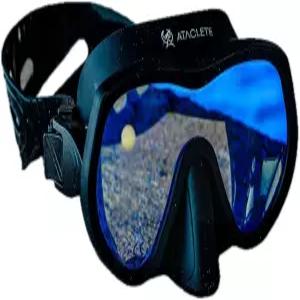 아타클레 팬텀 다이브 마스크 군용 등급 스쿠버 싱글 렌즈 강화 유리 장시간 사용 가능한 편안한 실리콘