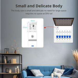 WiFi 63A 미니 에너지 미터 전기 모니터 센서는  허브와 호환되며 홈 어시스턴트 호환
