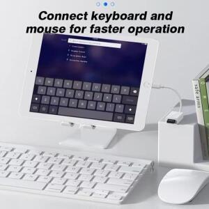 USB 3.0 OTG 어댑터 케이블 iPhone 호환  14 13 12 11 Pro Max Xs XR 7 8 Plus Lightning-USB 카메라 변환