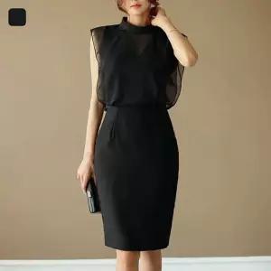 [리빌모아]여자 시스루 쉬폰 프릴 미디움 나시 원피스 DHTW-OPS-SN2561107