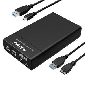 듀얼 베이 USB RAID SATA 5인치 하드 포함 드라이브 HDD 인클로저 SSD