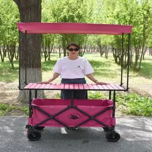 플리마켓 매대 대형 노점웨건 야외캠핑 수레 트레일러