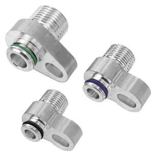 3pcs R134a 어댑터 피팅 호스 탱크 및 자동차 냉매 퀵 커넥트 맞춤형 AC 라인 드라이어 콘덴서 라디에이터 에어컨 호스용