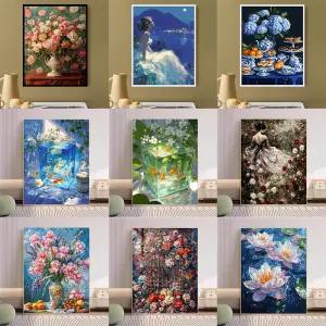 유화그리기세트 DIY 대형 캔버스 색칠 풍경 물감칠하기