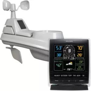 5-in-1 기상 센서가 장착된 AcuRite 01517RM 무선 관측소 온도 및 습도 게이지 강우량 풍속 풍향