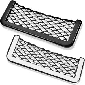 프렌다 2개 자동차 보관용 네트 백 ABS 플라스틱 프레임 메시 홀더 RV 보트 트럭 포켓 나사가 달린 휴대폰