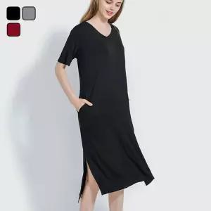 [리빌모아]여자 데일리 홈웨어 옆트임 반팔 원피스 DHTW-OPH-SN2025158