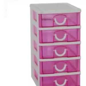 안방서랍장 다용도서랍장 해피 5단 핑크 광폭
