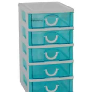 깊은서랍장 아일랜드서랍장 해피 5단 블루 드레