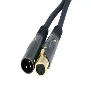 모노프라이스 XLR 남성에서 여성 케이블 - 15피트 블랙 16AWG 골드 도금 마이크 및 인터커넥트 스테이지
