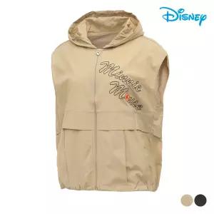 [디즈니골프]여성 백포인트 후드 집업 조끼 베스트 DQ1LJVO09