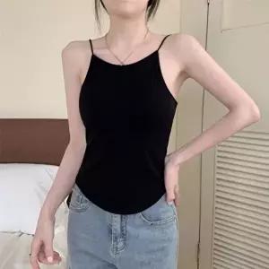 [옷자락]여자 민소매 심플한 슬림핏 끈 이너 나시