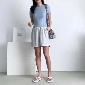 [리빌모아]여자 베이직 무지 허리밴딩 4부 반바지 SDW-PTH-SSD1001903