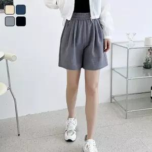 [리빌모아]여름 여자 린넨 시원한 투턱 밴딩 반바지 DJW-PTH-SACCSS1017W