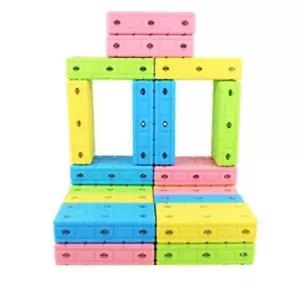 ( )48P 자석블럭 벽돌블록 자석교구 블럭장난감 사각블럭 자석장난감