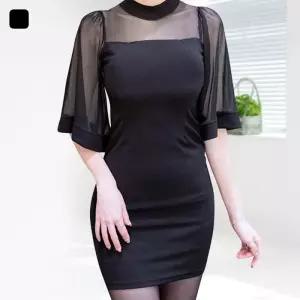 [리빌모아]여자 시스루 슬림 쉬폰 미니 숏 원피스 DHTW-OPS-SN1959034