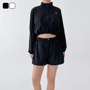 [리빌모아]여자 에어 스트링 크롭 바람막이 반바지 세트 DJW-SET-SDBC1900W