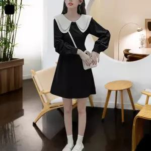 [리빌모아]여자 캐주얼 배색 카라 A라인 미니 원피스 DHTW-OPA-SN1959390