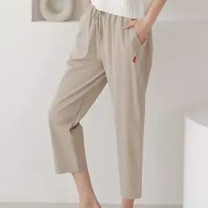 여름배기바지 여름용 아이스 쿨링 8부 배기팬츠 여성용 밴딩바지 미시 아줌마 엄마바지 편한 와이드핏