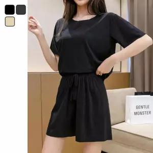 [리빌모아]여자 홈웨어 쿨링 투피스 반팔 반바지 세트 DHTW-SET-SN2571143