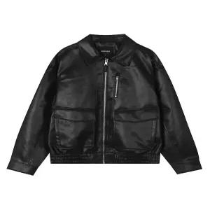 [버커루][버커루] 공용) 비건 레더 블루종 자켓 (B255LI050P) (P003793846)