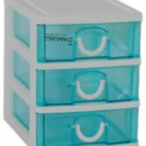 코너서랍장 안방서랍장 해피 3단 블루 속옷장