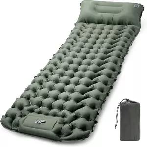 다이토어 캠핑 수면 패드 펌프가 내장된 초두꺼운 인체공학적 매트리스 배낭여행 하이킹 텐트를 위한