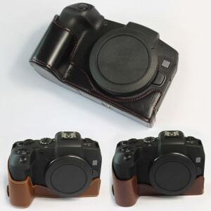 [호환품]캐논 호환 EOS RP용 가죽 하프 카메라 케이스 그립 핸드 스트랩