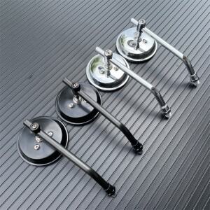 혼다 호환 스쿠터 전기 자전거용 범용 라운드 바이크 오토바이 백미러 크롬 블랙 10mm 듀얼