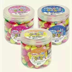 약 공기놀이 공기알 게임완구 공깃돌 탬버린 60알랜덤 2개 무지개 03W51BF084