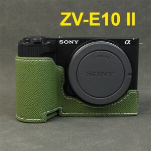 [호환품]ZV-E10 II 가죽 카메라 하프 베이스 케이스 커버 보호대 소니호환 가방 보호용 PU 쉘