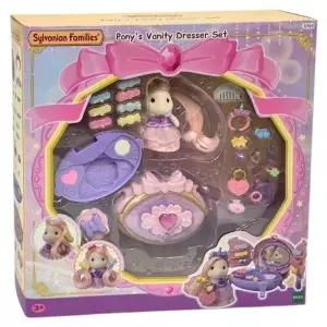 ( )실바니안패밀리 포니의 뷰티 화장대세트 어린이 동물 인형 피규어 장난감 선물