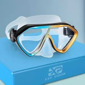 스쿠버 다이빙 마스크 - 스노클링 및 수중 모험을 위한 편안하고 누수 방지용 코 커버가 있는 프리미엄