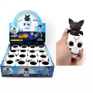 ( )할로윈 해골속에 박쥐 말랑이 주물럭 인박스 16개입 할로윈장난감 소품 장식
