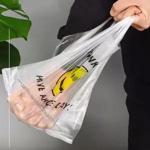 배달 손잡이 비닐 봉투 100매 26X40CM/포장/비닐백/음식물/매장/튼튼/업소용/음식점/테이크아웃/다용도