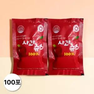 [1+1] (대용량) 용서리 안동사과 사과즙 NFC 120ml 50포 2박스
