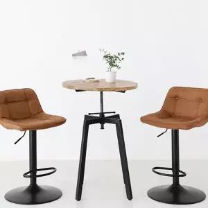 아일랜드 식탁 의자 높은 주방 높이 회전 바 의자 조절 인테리어 회전식 빈티지 테이블 카운터 디자인 간이