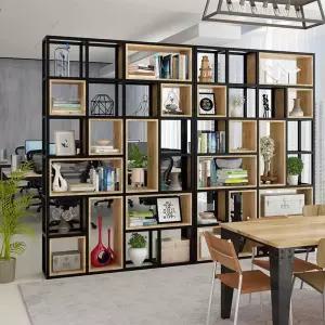 다층 책장 북카페 스터디 거실 선반 스탠드 서가 수납 인테리어