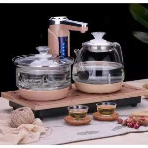 자동급수 티포트 전기 일체형 커피포트 스테인리스 티팟 물끓이기