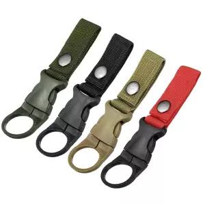 Molle 웨빙 배낭 버클 Carabiners Quickdraw 물병 걸이 홀더 부착 야외 캠핑 하이킹 등산 액세서리